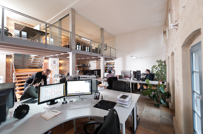 The Bright, Open, Multi-Level Offices of 4c Media - 3
