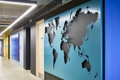 World Map in Cloudflare Offices - London