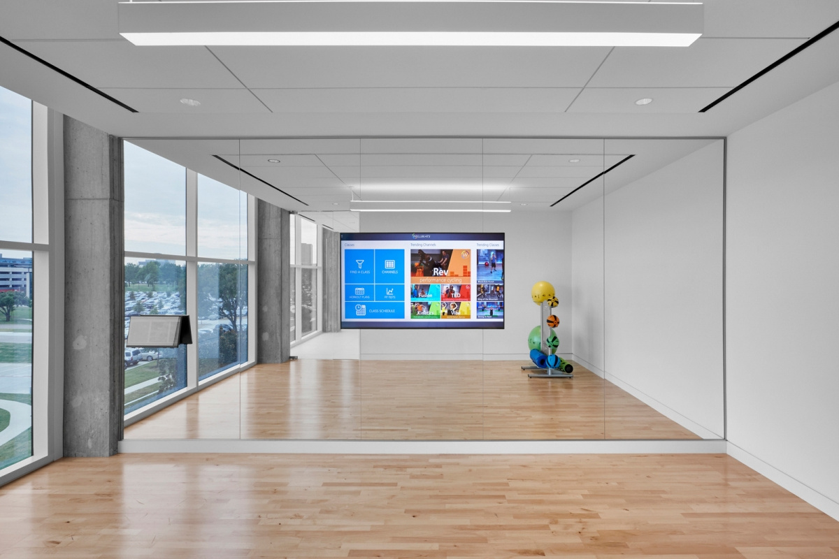 One Legacy West's Communal Space and Lobby Dallas Office Snapshots