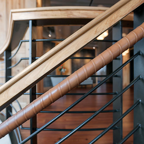 Leather Wrapped Handrails by Spinneybeck