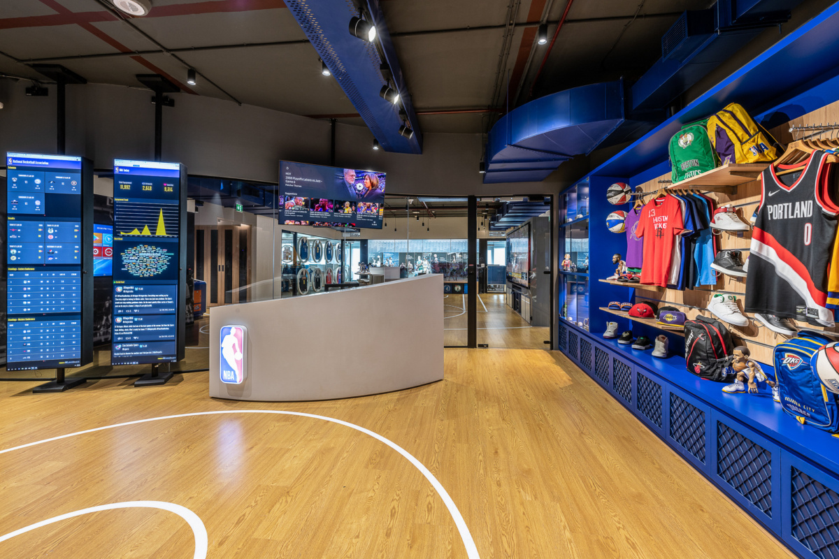 Behind the Design of the Arenalike Cafeteria at NBA Headquarters