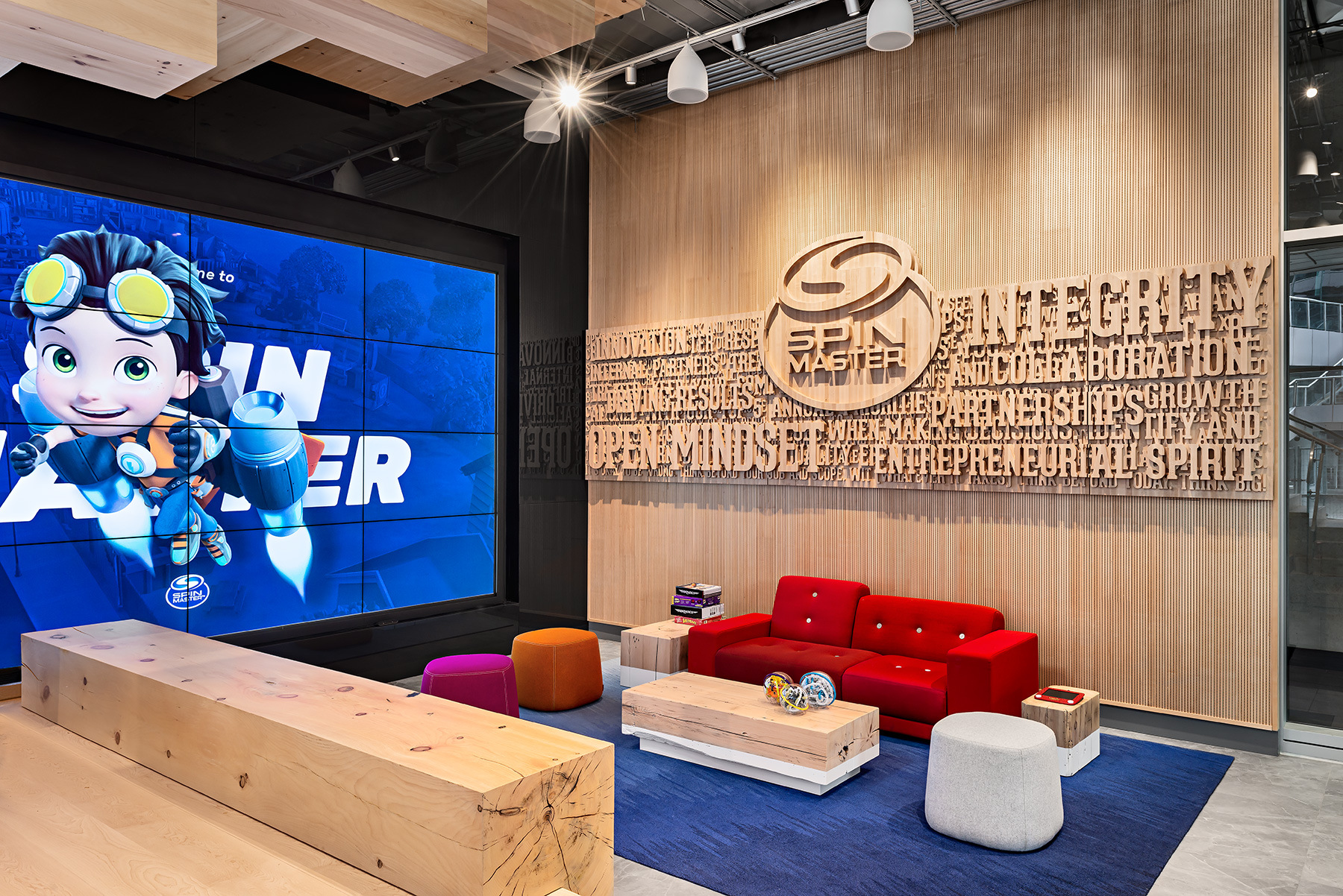 In STUDIO Designs Fun into Toronto Toy Company Spin Master's Headquarters -  Interior Design