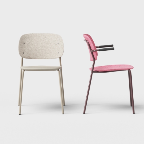 Hale PET Felt Stack Chair by De Vorm