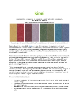 Kirei releases 2020 EchoPanel & Mura Colors - 0