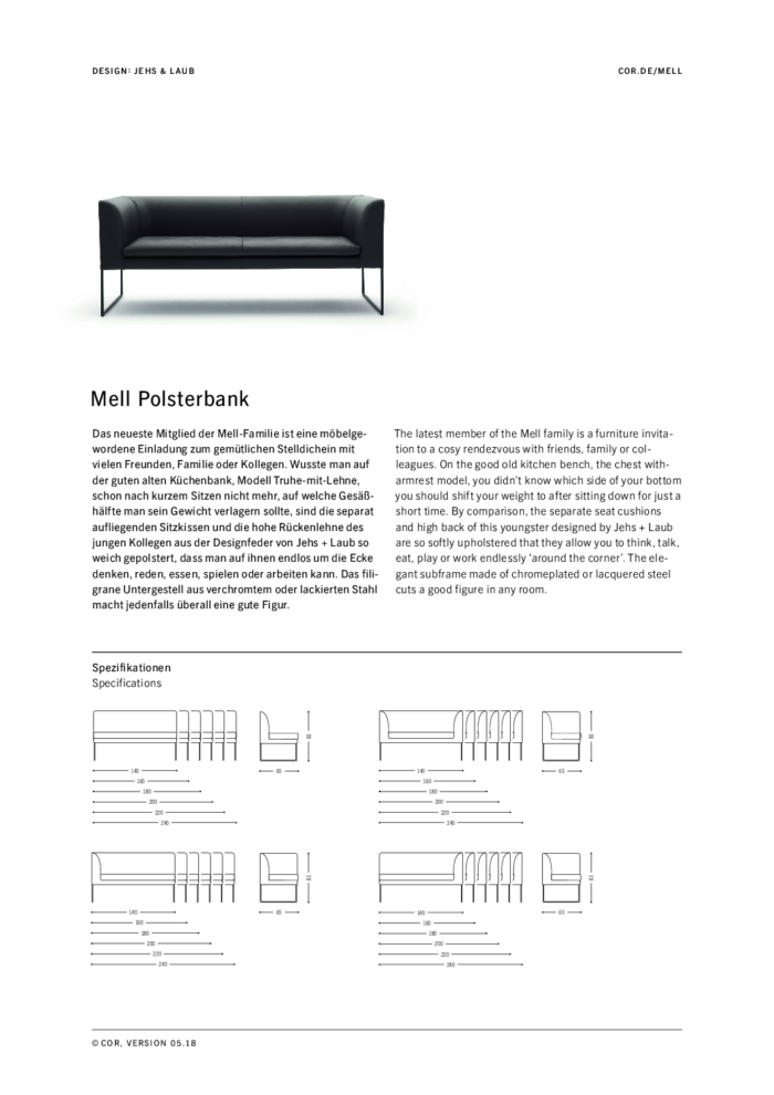 COR_Mell bench_specifications