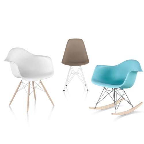 Eames Molded Plastic Chairs by Herman Miller
