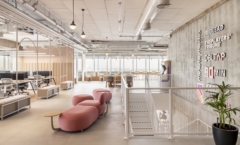 Suspended Cylinder / Round in Minute Media Offices - Tel Aviv