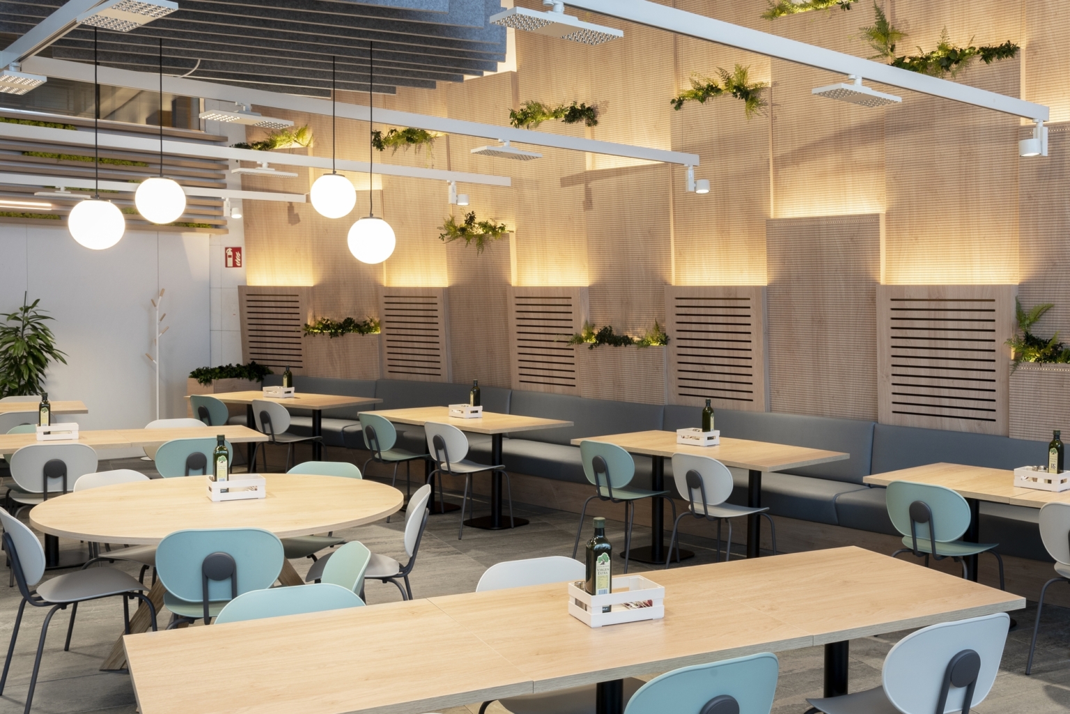 Almirall Office Cafeteria Barcelona INDesign Marketing Services