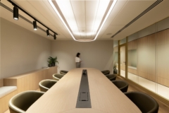 Meeting Room – Round / Oval Table in Kardan Real Estate & Elhar Engineering Shared Offices - Tel Aviv