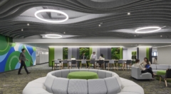 Acoustic Ceiling Baffle in Securian Financial Re-Imagine Pilot Offices - St. Paul