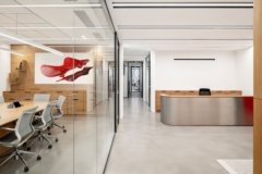 Reception / Waiting Area in Confidential Global Financial Company Offices - Ramat Gan