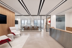 Reception / Waiting Area in Confidential Global Financial Company Offices - Ramat Gan