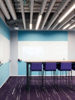 Acoustic Ceiling Baffle in Roku Offices - Chicago
