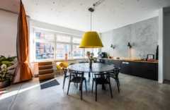 cement in ACTINCOMMON Offices and Haworth Showroom - Berlin