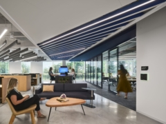 Acoustic Ceiling Baffle in Tricentis Offices - Austin