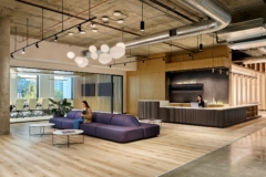 Suspended Cylinder / Round in Federal Realty Offices - San Jose