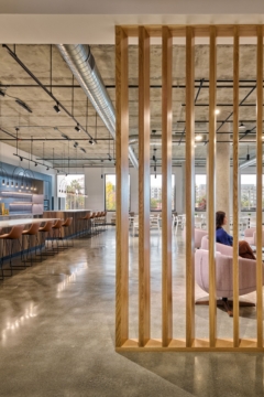 Suspended Cylinder / Round in Federal Realty Offices - San Jose