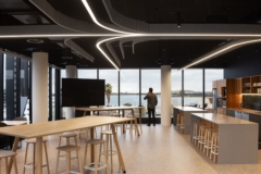 Suspended Cylinder / Round in Manawa Energy Offices - Tauranga