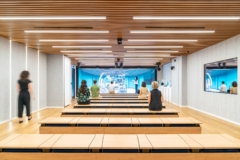 Acoustic Ceiling Baffle in Boston Scientific Offices - Madrid