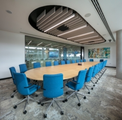 Acoustic Ceiling Baffle in SilverDoor Offices - London