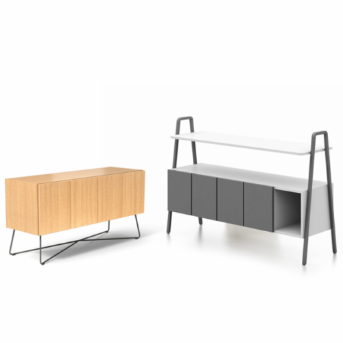 Rockwell Unscripted Credenza and Console by Knoll