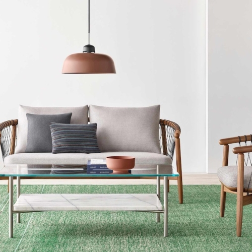 Crosshatch Settee - 0