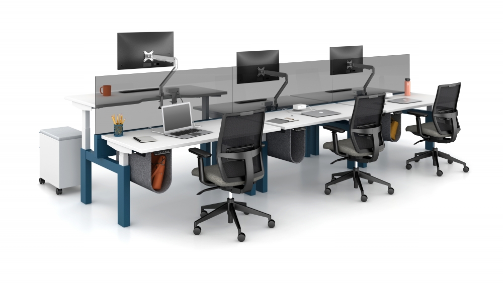 AIS Encounter PowerBench Height Adjustable Benching | Office Snapshots