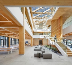 People in Ontario Secondary School Teachers' Federation (OSSTF) Building - Toronto