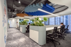 Acoustic Ceiling Baffle in Suntory PepsiCo Vietnam Offices - Ho Chi Minh City