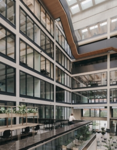 Atrium in EDGE Technologies HafenCity Offices - Hamburg