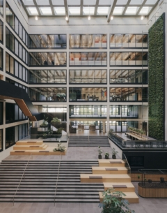 Atrium in EDGE Technologies HafenCity Offices - Hamburg