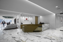 Stone Tile in Gray Reed Offices - Houston