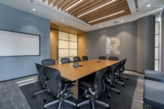 Acoustic Ceiling Baffle in Russell Reynolds Associates Offices - Dubai