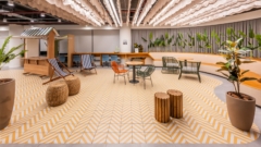 Acoustic Ceiling Baffle in Stone Offices - Sao Paulo