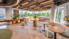 Acoustic Ceiling Baffle in Stone Offices - Sao Paulo