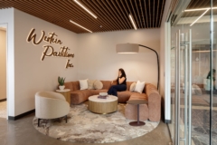 Acoustic Ceiling Baffle in Western Partitions, Inc. Offices - Lake Oswego