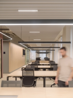 Acoustic Ceiling Baffle in Payscan Offices - Santiago