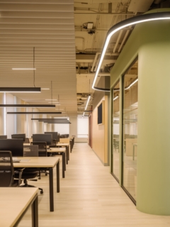 Acoustic Ceiling Baffle in Payscan Offices - Santiago
