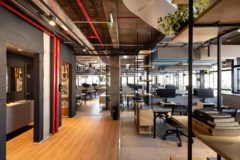 Acoustic Ceiling Baffle in Trinca Offices - Porto Alegre