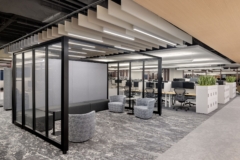 Acoustic Ceiling Baffle in The Bank of New York Offices - Lake Mary