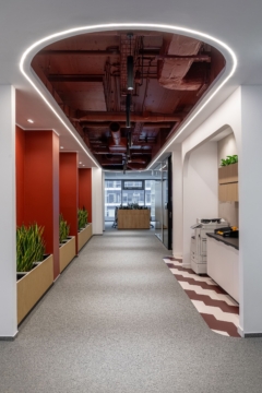 Colorful Exposed Ceiling - Strict 1 in Confidential Global Technology Company Offices - Bucharest