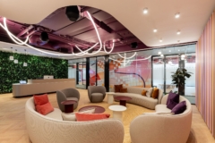 Colorful Exposed Ceiling - Strict 1 in Confidential Global Technology Company Offices - Bucharest