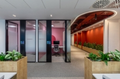 Colorful Exposed Ceiling - Strict 1 in Confidential Global Technology Company Offices - Bucharest