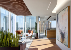 Acoustic Ceiling Baffle in Bank OZK Offices - Dallas
